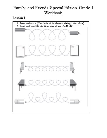 Đề ôn tập môn Tiếng Anh Lớp 1 - Unit 2