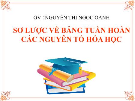 Bài giảng Hóa học Lớp 9 - Bài: Sơ lược về bảng tuần hoàn các nguyên tố hóa học - Nguyễn Thị Ngọc Oanh