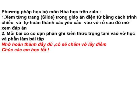 Bài giảng Hóa học Lớp 9 - Tiết 43, Bài 35: Cấu tạo phân tử hợp chất hữu cơ