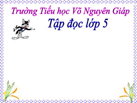 Bài giảng Tập đọc Lớp 5 - Bài: Cao Bằng - Trường Tiểu học Võ Nguyên Giáp