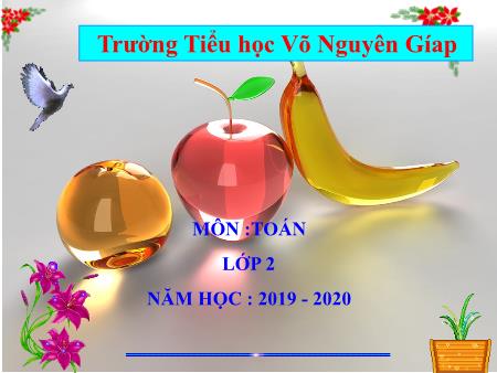 Bài giảng Toán Lớp 2 - Bài: Tìm một thừa số của phép nhân - Trường Tiểu học Võ Nguyên Giáp