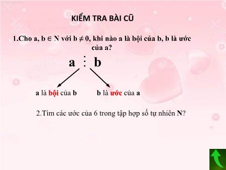 Bài giảng Toán Lớp 6 - Vấn đề 5+6, Tiết 67+68: Bội và ước của một số nguyên, luyện tập