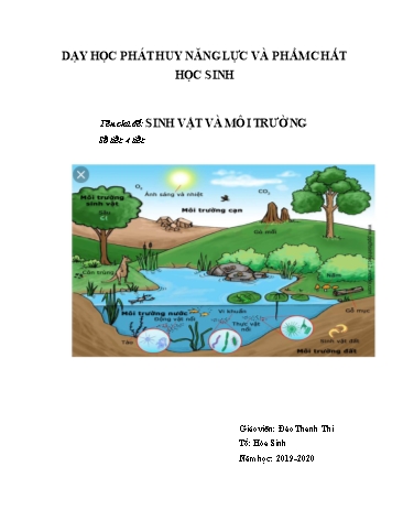Dạy học môn Sinh học 9 - Chủ đề: Sinh vật và môi trường - Đào Thanh Thi