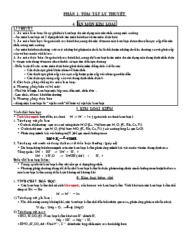 Đề cương ôn tập học kì II môn Hóa học Lớp 12 - Năm học 2019-2020 - Trường THPT Phan Bội Châu
