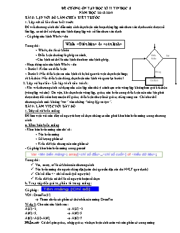 Đề cương ôn tập học kì II môn Tin học 8 - Năm học 2018-2019 - Trường THCS&THPT Võ Nguyên Giáp