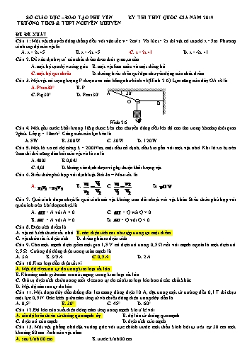 Đề đề xuất thi THPT Quốc gia năm 2019 môn Vật lí - Trường THCS & THPT Nguyễn Khuyến (Có đáp án)