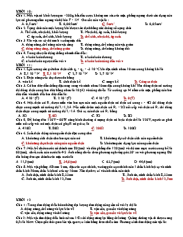 Đề ôn tập môn Vật lí Lớp 10 - Trường THPT Lê Thành Phương Có đáp án)