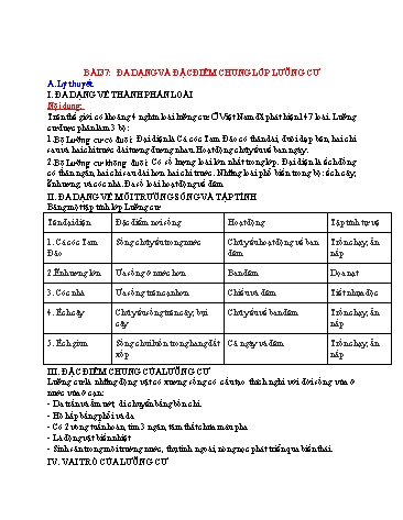 Đề ôn tập Sinh học Lớp 7 - Bài 37+38