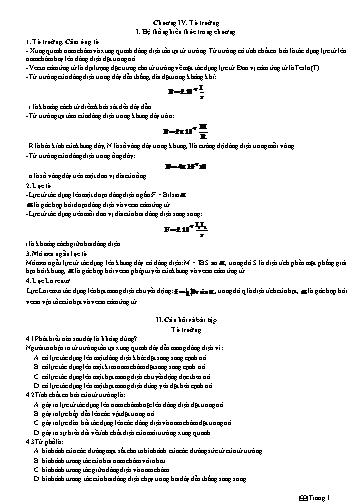 Đề ôn thi học kỳ II môn Vật lý Lớp 11 - Trường THPT Phan Bội Châu