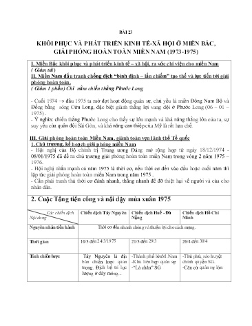 Giáo án Lịch sử Lớp 12 - Bài 23+24