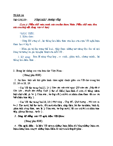Giáo án Ngữ văn Lớp 8 - Tuần 34+35