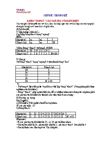 Giáo án Toán Lớp 7 - Tuần 1