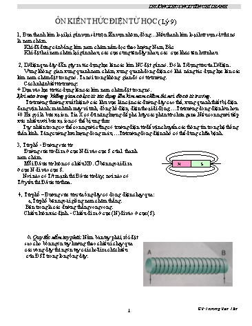 Ôn kiến thức Vật lý 9 - Bài: Điện từ học - Trương Văn Tân