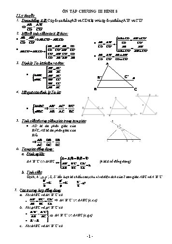 Ôn tập chương III Hình học 8