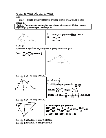 Ôn tập Hình học 8 - Tuần 2