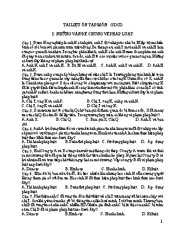 Tài liệu ôn tập môn Giáo dục công dân Lớp 12 - Trường THPT Phan Bội Châu